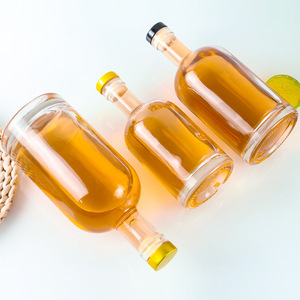 Wholesale 100ml 200ml 375ml 500ml <strong>750ml</strong> 1000ml Whiskey Glass <strong>Bottles</strong> Glass Spirit <strong>Bottle</strong> Long Neck Liquor Glass <strong>Bottle</strong> With Cork - Product Image 1