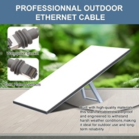 Cable de Repuesto para Starlink Gen 3, MOOKEERF de 6 Pies, Cat 6, 26AWG, Cobre Puro, Impermeable, Rectangular, Gris