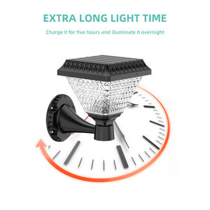 KEMOS-Luz LED de pared Solar para exteriores, impermeable Ip65, de alta eficiencia, ABS, 1w - Product Image 5