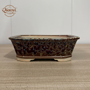 Macetas de Porcelana para Jardín, Macetas de Bonsái de Arcilla Morada Yixing, Macetas Rectangulares de Cerámica Esmaltada de Estilo Chino para Interiores y Exteriores - Product Image 4