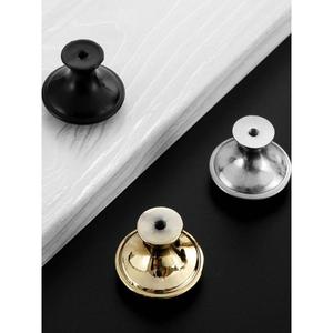 Modern Minimalist Stainless Steel Single-Hole <b>Cabinet</b> Drawer Handle <b>Small</b> Round Thickened Zinc Alloy for Wardrobe & Furniture - Product Image 4