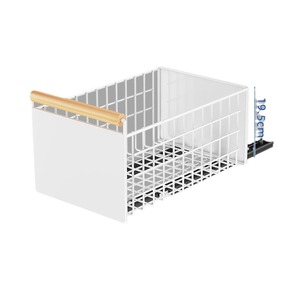 ชั้นวางจานสแตนเลสแบบดึงออกได้สำหรับตู้เก็บของในครัว ชั้นวางจานดีไซน์ทันสมัยเป็นมิตรกับสิ่งแวดล้อม พร้อมตะแกรงระบายน้ำและตะกร้าใส่จาน - Product Image 5