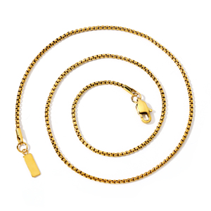 2mm 3mm 4mm 5mm <span class=keywords><strong>oro</strong></span> real PVD cadenas venecianas redondeadas múltiples longitudes Belcher <span class=keywords><strong>cadena</strong></span> de eslabones mujeres collares de acero inoxidable liso - Product Image 5