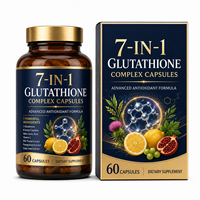 Complément Complexe de Glutathion 7-en-1, 60 Capsules avec Chardon-Marie et Pépins de Raisin pour la Santé Cellulaire, Vente en Gros