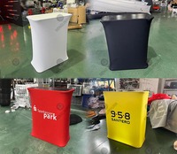 Équipement publicitaire pour stand d'exposition léger, portable et réutilisable en aluminium, boîte lumineuse, comptoir de salon professionnel, table rétroéclairée par LED