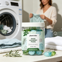 Capsules de lessive hydrosolubles Sage : Nettoyage en profondeur, parfum longue durée, protection des vêtements