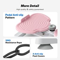 Plateforme vibrante Twister Board 300 Lbs, lisse et sûre, avec corde de résistance pour l'exercice à domicile et le remodelage de la taille