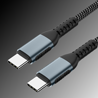 Cables Usb Carga rápida Tipo C a C Cable DE DATOS Cargador 100W Cable trenzado con cable para teléfono móvil