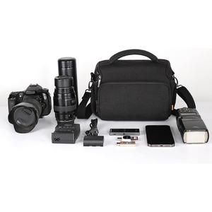 Sac à dos pour appareil photo imperméable en cuir PU avec support pour trépied, compartiment pour ordinateur portable de 14 pouces, échantillon gratuit - Product Image 5