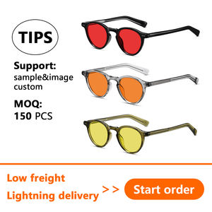 Óculos Anti Luz Azul Personalizados com Armação TR90 Clássica Retro para Mulheres e Homens com Lentes Vermelhas e Laranjas - Product Image 2