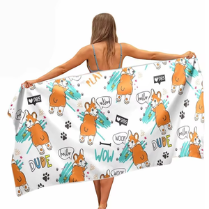 Serviette de <span class=keywords><strong>plage</strong></span> en microfibre à séchage rapide et anti-sable 80*160cm, serviette de <span class=keywords><strong>plage</strong></span> en microfibre imprimée, logo personnalisé - Product Image 4