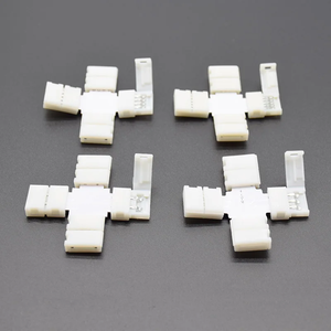 Conector de tira de LED 2pin 3pin 4pin 5pin 10mm X forma conector de Soldadura Libre cinta de luz RGB - Product Image 1