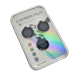 Protecteur d'objectif de caméra en verre trempé pour iPhone 14 Pro Max Anneau en métal Film de protection de caméra oeil d'aigle pour iPhone 15 Pro - Product Image 1