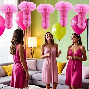 Linternas de Papel con Forma de Pene Divertidas Estilo ROMANCE para Decoración de Despedidas de Soltera, Adorno de Mesa para Noche de Solteras, Boda - Product Image 4