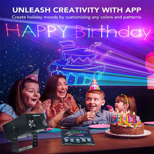 YSH APP DJ Profesional, Espectáculo de Luces Láser con Animación 3D RGB de Más de 200 Diseños, Patrones Personalizados Dibujados a Mano, Activación por Sonido, Sincronización DMX, para Fiestas y Escenarios - Product Image 6