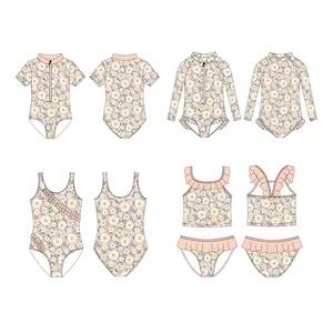 Wholesale Ruffle Beach Baby Girl Newborn Baby Swimwear Summer Beach Baby Girl Bikini