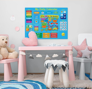 Calendario Diario Sensorial Montessori, Tablero de Fieltro, Centro de Aprendizaje Circular, Preescolar, Clima, Estaciones, Juego de Historias - Product Image 6