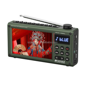 2025 New <span class=keywords><strong>Sansui</strong></span> F69 Xách Tay Đài Phát Thanh Video Player Loa Kép Có Thể Sạc Lại Cho Bluetooth 1080P Video FM Đài Phát Thanh Di Động Các Tính năng - Product Image 1