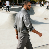 Veste bomber en cuir de haute qualité OEM, veste en cuir véritable pour homme, coupe-vent, surdimensionnée, pour moto, fabriquée en Chine