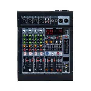 Consola mezcladora de audio MC4 de 6/8 canales con USB, MP3, Bluetooth, grabación y 99 efectos para estudio en casa, ordenador y transmisión en vivo. - Product Image 1