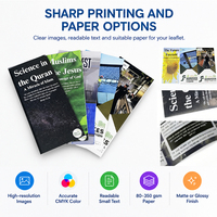 Impression personnalisée de brochures pliables en trois volets, de dépliants et de prospectus commerciaux