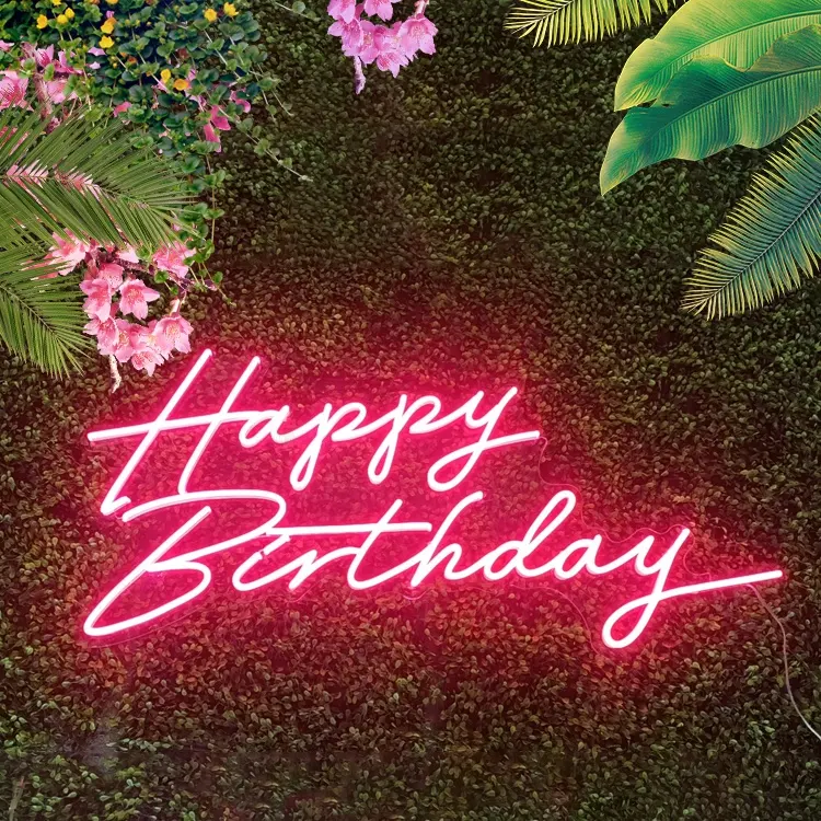 Koncept Popular Design Party Birthday DIY Decoration Led Up Lights Large Happy Birthday Neon Signs for wedding party events home