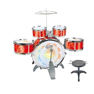 Wholesale Multi Color Kids Induction Lighting Jazz <b>Drum</b> Set Early Learning Rock <b>Drum</b> Toy with Stool <b>For</b> Children Gift - Product Image 1