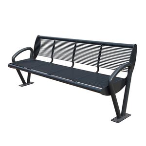 <strong>Leisure</strong> Ways Modern Classic Outdoor Furniture Metal Frame Park Long Chair <strong>Bench</strong> - Product Image 1