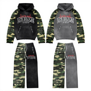 Hoodie surdimensionné personnalisé pour homme, style streetwear, délavé à l'acide, effet soleil, avec fermeture éclair, en tissu éponge, séchage rapide, 100% coton, pour l'automne - Product Image 1