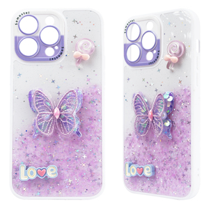 Ốp điện thoại 3D hình bướm hoạt hình dành cho nữ, có lớp bảo vệ chống rơi cho iPhone 14 15 - Product Image 4