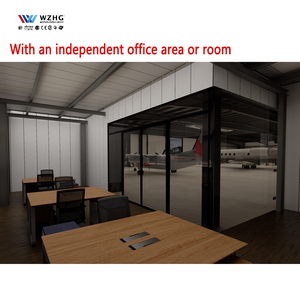 مستودع هيكل فولاذي مسبق الصنع يستخدم كحظيرة طائرات للمطارات، حظيرة طائرات فاخرة منخفضة التكلفة مع غرف - Product Image 6