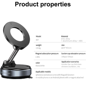 Vendez comme des gâteaux chauds Support de téléphone de voiture 360 rotation <span class=keywords><strong>bras</strong></span> de serrage pliable avec ventouse magnétique flexible - Product Image 5