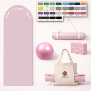 Non Toxic Premium <strong>Large</strong> Workout <strong>Mat</strong> 3mm Thick <strong>Yoga</strong> <strong>Mat</strong> with Strap Eco Friendly Exercise for Women &amp; Men Non Slip <strong>Mat</strong> - Product Image 1