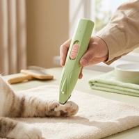 Tondeuse à poils pour pattes d'animaux rechargeable, tondeuse électrique pour le toilettage des pattes des chiens et des chats avec lumière