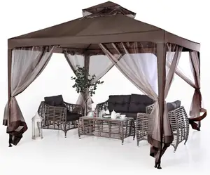 Ngoài Trời Gazebo Tán Lều Với Lưới Patio Vườn Shade Mái Hiên Nơi Trú Ẩn Dã Ngoại Sân Sau Đảng Wedding Cắm Trại Lều