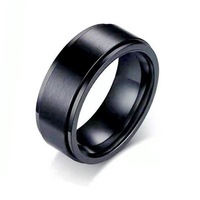 Bague rotative en acier titane pour homme, anti-stress, tendance, bague de couple, accessoire de bijoux tendance transfrontalier