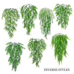 Xinlei Artificial Persian <b>Leaves</b> <b>Wall</b> Hanging Vines Plastic Greenery For Wedding Home <b>Decorations</b> 10cm And Below - Product Image 1