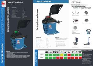 Équilibreuse de roues automatique Deesdon WB-88 pour jantes de 10 à 24 pouces, capacité de 65 kg, équipement d'équilibrage de pneus informatisé, garantie 1 an - Product Image 2
