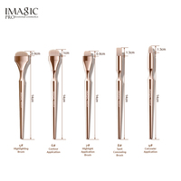 IMAGIC professionnel végétalien 9 pièces ensemble de pinceaux de mélange sans cruauté tête de brosse à dents conception fibre de Nylon pour le maquillage du visage