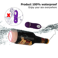 10 Vibrationsmodi Männer-Masturbator Maschine in Bierflaschenform Vaginal Echte Sexspielzeuge für Männer Vibrator Masturbations-Pussy für Erwachsene