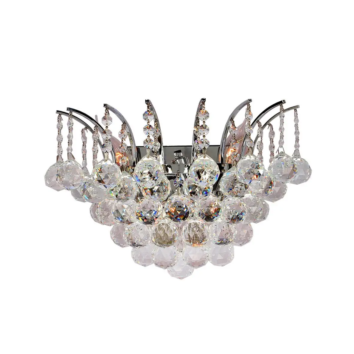 Empire 3-Light Gold Finish and Clear Crystal Wall Sconce Light