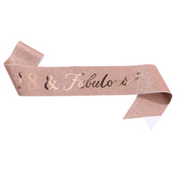 Écharpes en satin Joyeux Anniversaire, Saint-Valentin et Noël, 18 21 30 40 50, Bandeaux d'épaule pour femme adulte, Ruban pour fête d'anniversaire