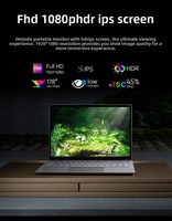 15.6 Inch Lapdock Display Portable Monitor with Keyboard Built-in 5000mah Battery HD IPS USB C Computer Monitors