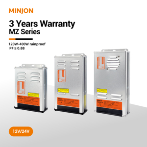 Fuente de Alimentación Conmutada MINJON para Exteriores, 150W, 12V, CE, Salida Única AC-DC, Alta Eficiencia, Resistente a la Lluvia, con 3 Años de Garantía - Product Image 1