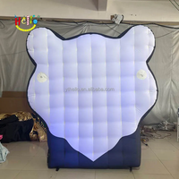 Panneau publicitaire gonflable personnalisé de haute qualité, panneau publicitaire gonflable en forme de tête de lion avec éclairage LED