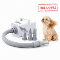 Sèche-cheveux pour animaux de compagnie, haute puissance, fonctionnement silencieux avec protection contre la surchauffe pour chiens et chats de grande race, 220V, séchage du pelage