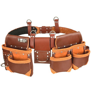Wholesale Heavy-Duty Adjustable Leather <b>Tool</b> Belt Manufacturer's Custom Logo Lightweight Leather <b>Tool</b> Belt - Product Image 1