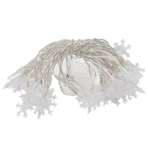 Guirlande lumineuse flocon de neige 10203040, perles LED, alimentée par batterie, décorations de Noël, interrupteur manuel, luminosité réglable - Product Image 4