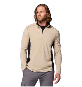 Tenue de golf pour homme, automne, coupe-vent, 100% polyester, col montant zippé, pull de golf tricoté bicolore - Product Image 1