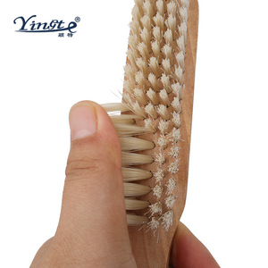 Yinste Solid Wood Shoe <b>Brush</b> With Pp Fiber Long Handle <b>For</b> Household <b>Cleaning</b> - Product Image 1
